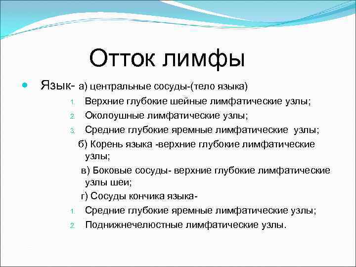 Презентация по лимфатической системе