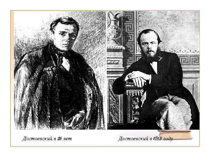 Достоевский в 26 лет  Достоевский в 1863 году 