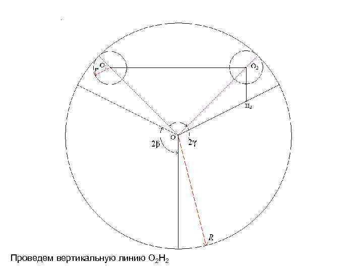 Проведем вертикальную линию O 2 H 2 
