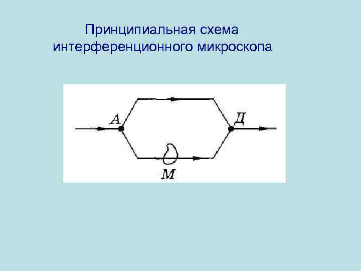   Принципиальная схема интерференционного микроскопа 