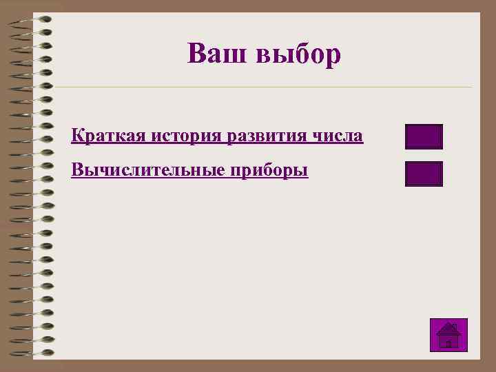   Ваш выбор Краткая история развития числа Вычислительные приборы 