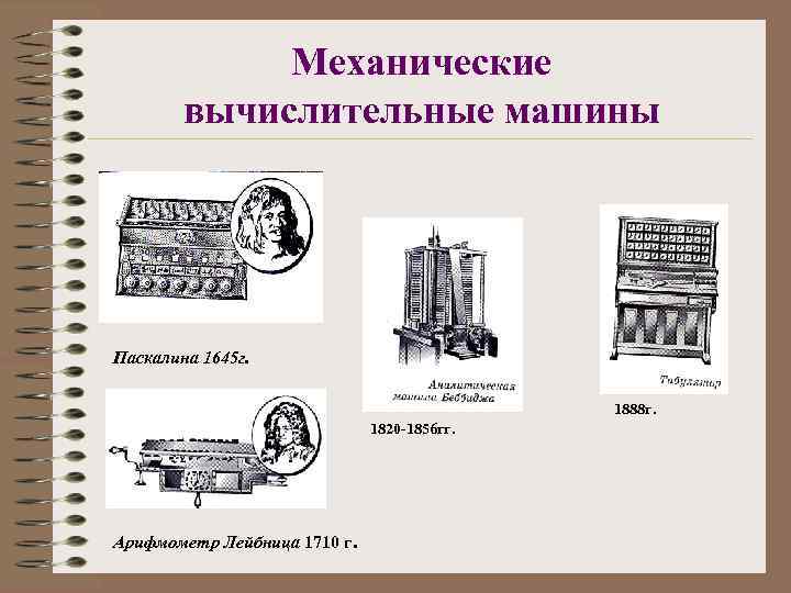    Механические   вычислительные машины Паскалина 1645 г.   