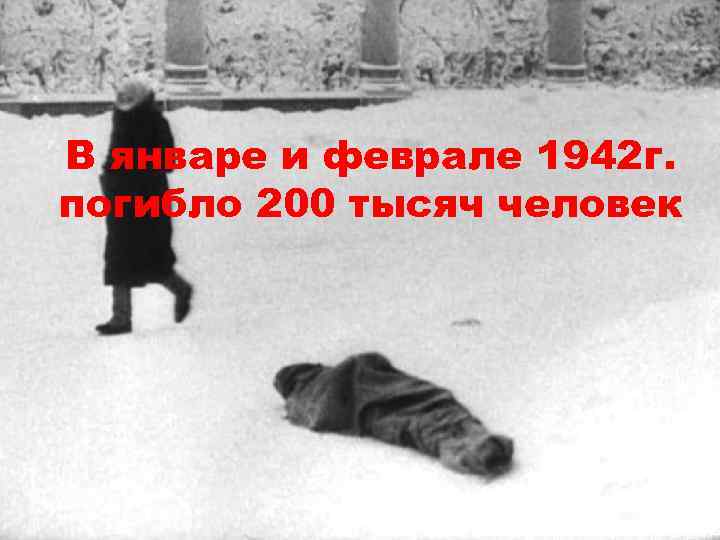 В январе и феврале 1942 г. погибло 200 тысяч человек 