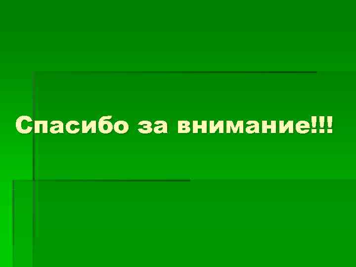 Спасибо за внимание!!! Спасибо за внимание!!!