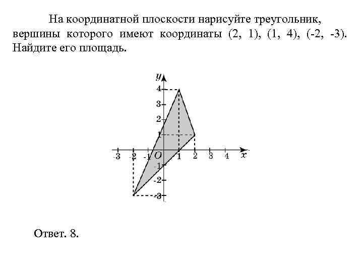 Вершины треугольника имеют координаты а 1