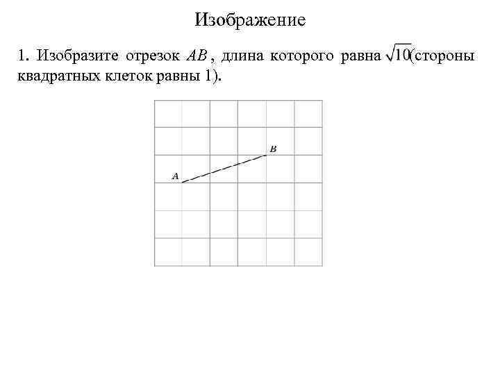      Изображение 1.  Изобразите отрезок AB ,  длина