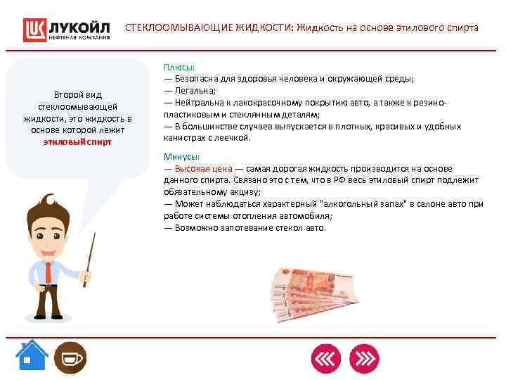 СТЕКЛООМЫВАЮЩИЕ ЖИДКОСТИ: Жидкость на основе этилового спирта СТЕКЛООМЫВАЮЩИЕ ЖИДКОСТИ: Жидкость на основе этилового спирта