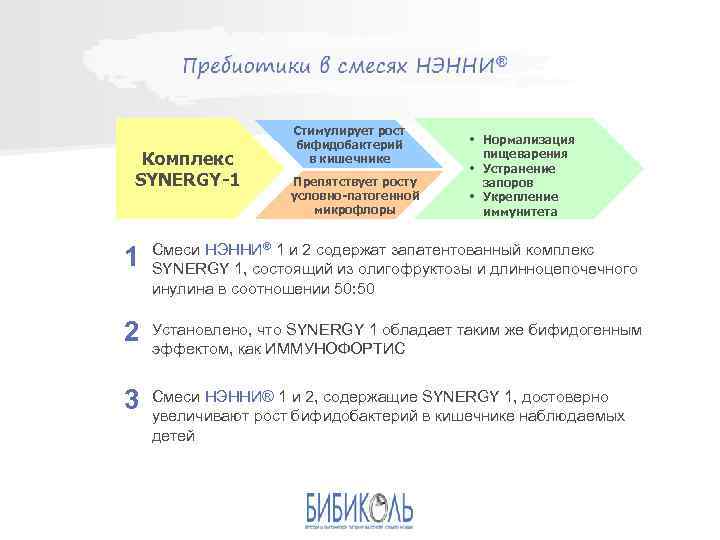     Стимулирует рост     бифидобактерий  • Нормализация