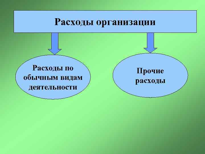  Расходы организации Расходы по   Прочие обычным видам  расходы деятельности 