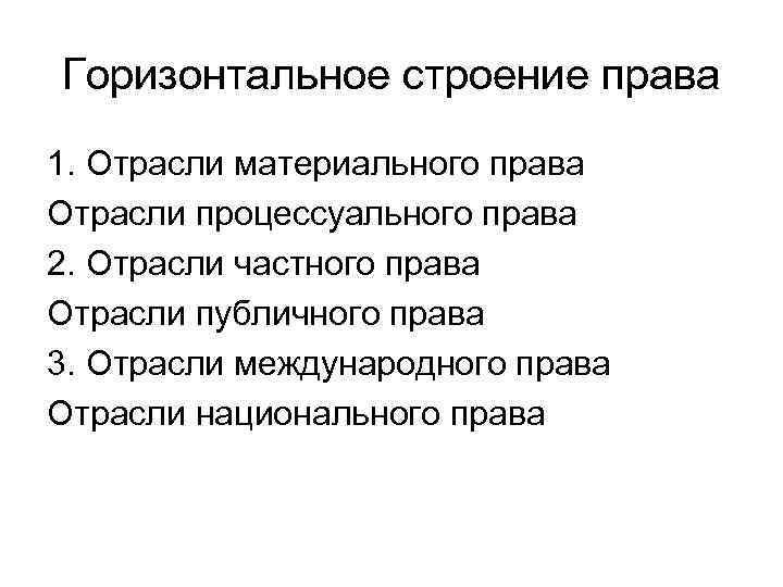 Горизонтальный характер. Система права вертикальное и горизонтальное строение. Горизонтальная система законодательства. Вертикальное строение права. Горизонтальное строение права.