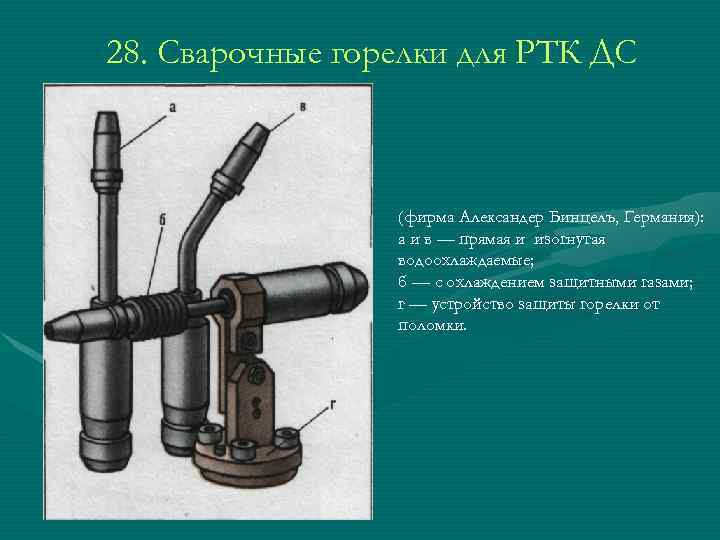 28. Сварочные горелки для РТК ДС     (фирма Александер Бинцелъ, Германия):