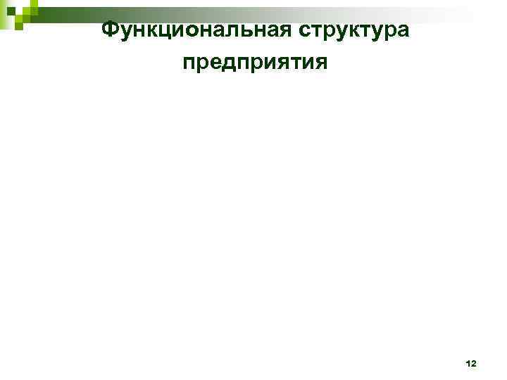 Функциональная структура  предприятия      12 