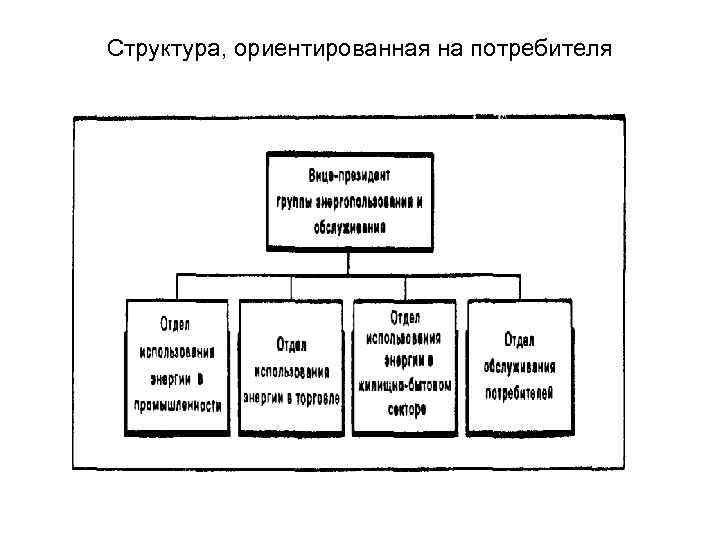 Ориентированные структуры. Организационные структуры, ориентированные на потребителя. Организационных структура ориентированная на потребителя схема. Ориентация на потребителя организационная структура. Ориентированная на потребителя структура управления.