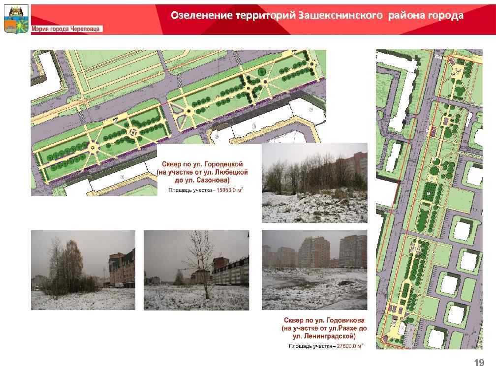 Озеленение территорий Зашекснинского района города 19 