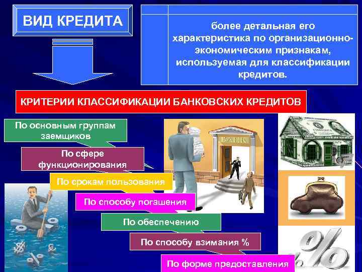  ВИД КРЕДИТА      более детальная его   