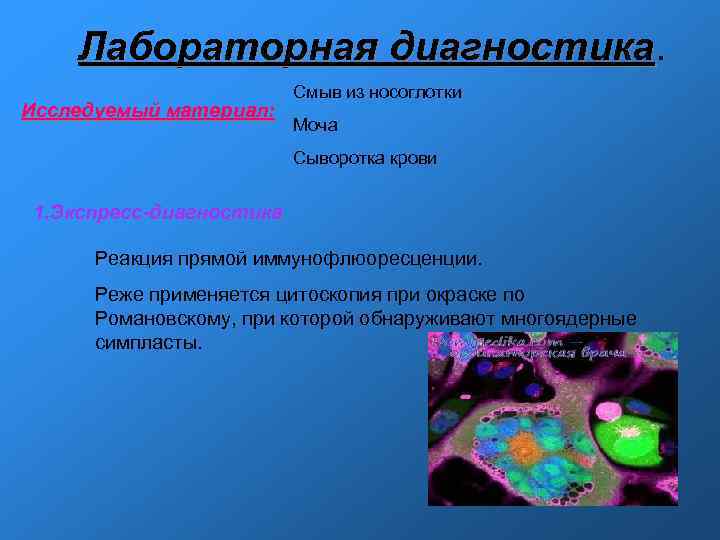 Лабораторная диагностика. диагностика Смыв из Лабораторная диагностика. диагностика Смыв из