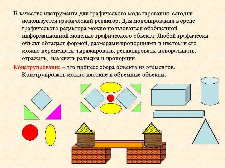 В качестве инструмента для графического моделирования сегодня  используется графический редактор. Для моделирования в