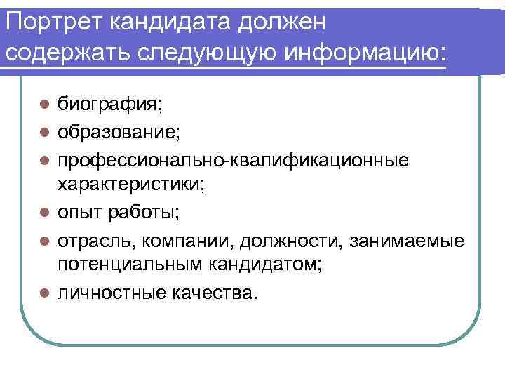 Портрет должности. Портрет кандидата. Портрет целевого кандидата. Составление портрета кандидата на должность. Портрет потенциального соискателя.