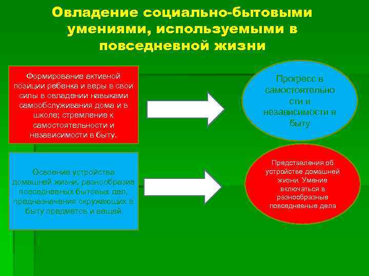    Овладение социально-бытовыми  умениями, используемыми в    повседневной жизни