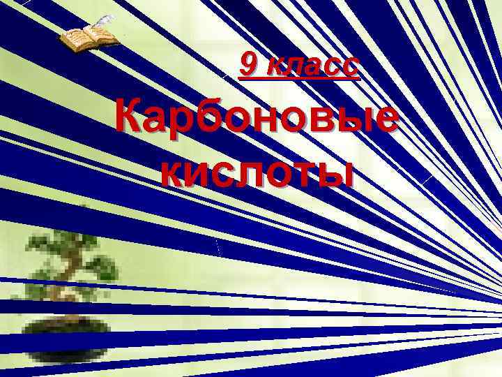   9 класс Карбоновые  кислоты 