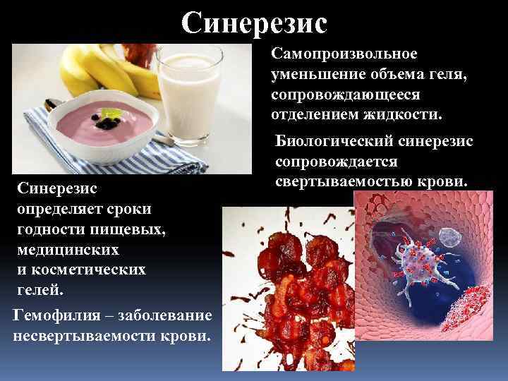     Синерезис      Самопроизвольное   