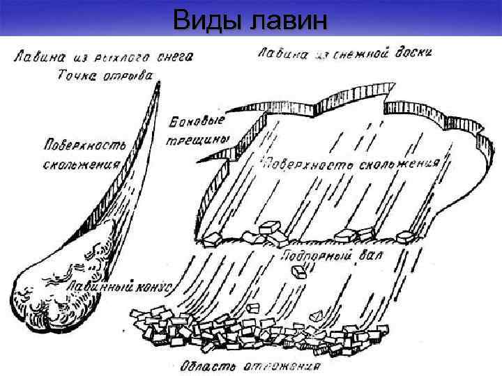 Виды лавин 