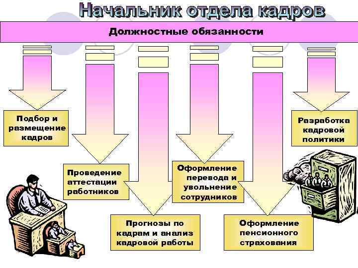     Должностные обязанности  Подбор и    Разработка размещение