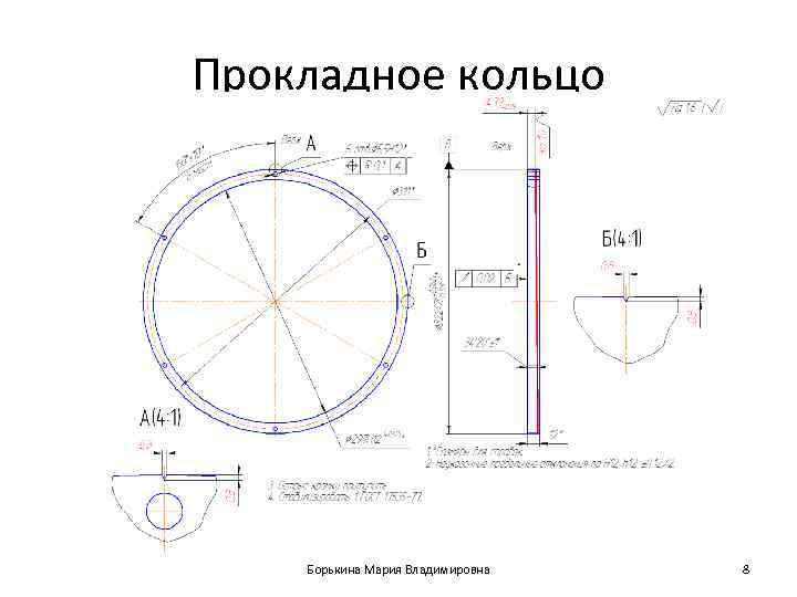 Прокладное кольцо   Борькина Мария Владимировна  8 