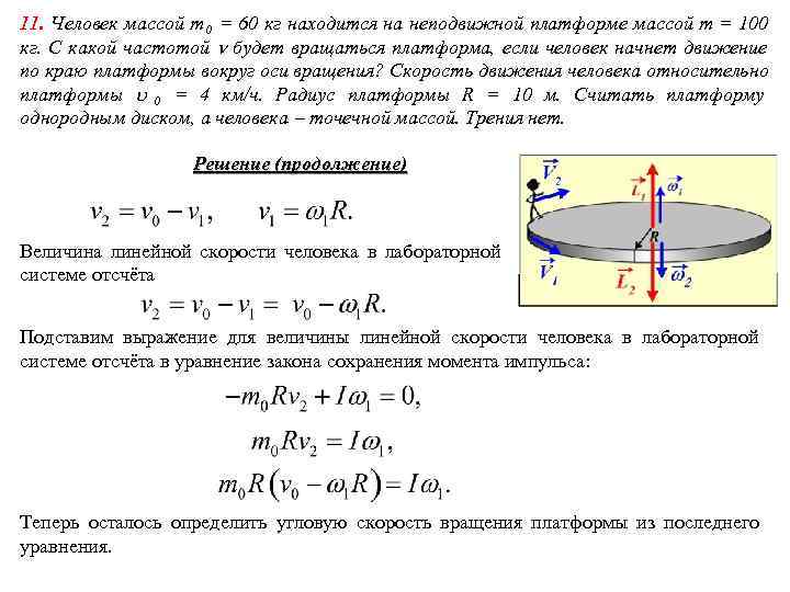 Горизонтальная платформа массой