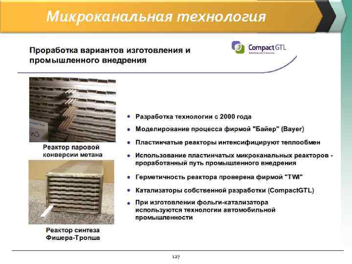 Микроканальная технология    127 