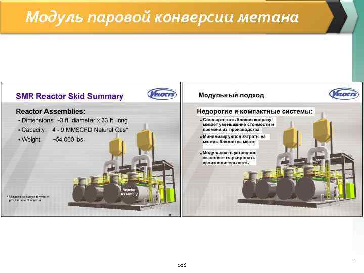 Модуль паровой конверсии метана 108 