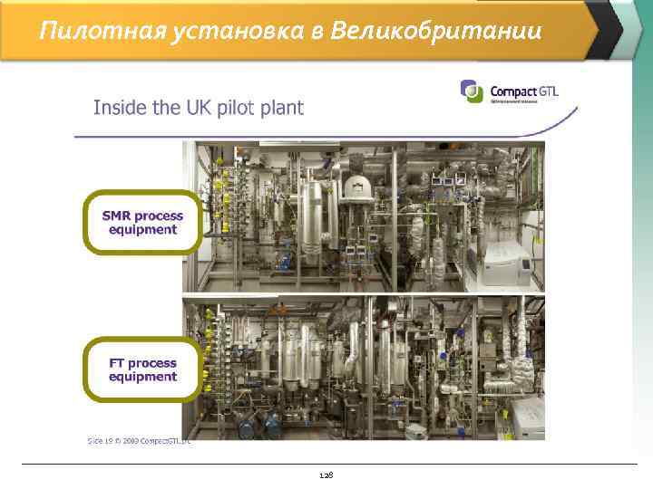 Пилотная установка в Великобритании 128 