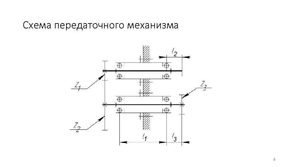 Схема передаточного механизма       8 