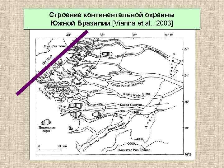 Строение континентальной окраины Южной Бразилии [Vianna et al. , 2003] 