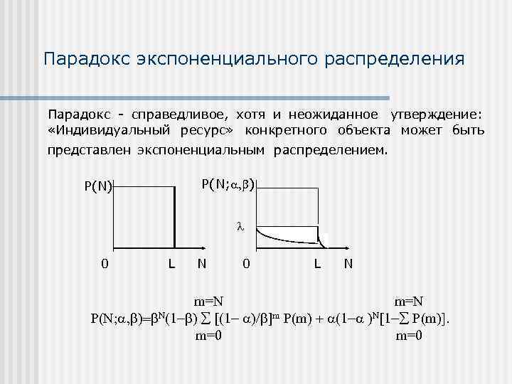     Парадокс экспоненциального распределения    Парадокс - справедливое, хотя