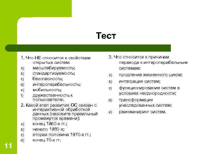        Тест  1. Что НЕ относится к