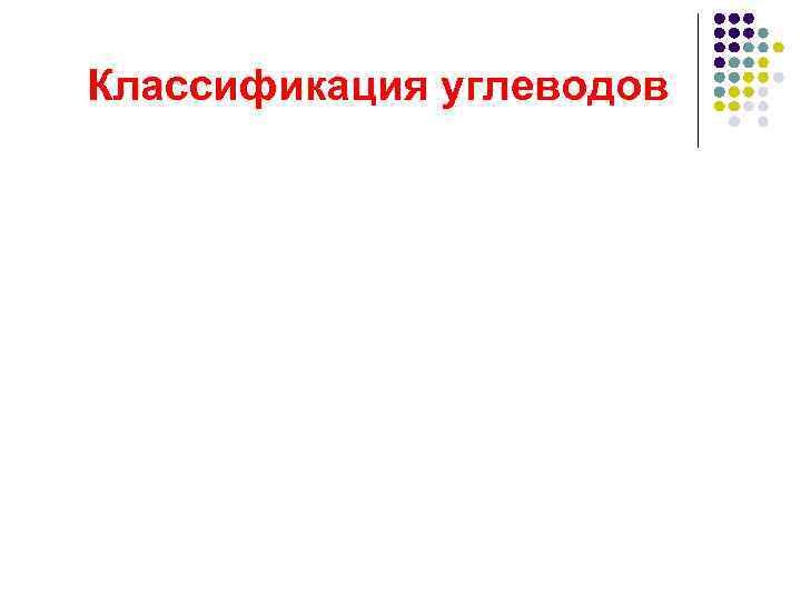 Классификация углеводов 