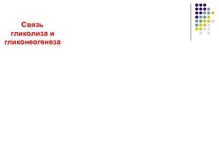  Связь  гликолиза и гликонеогенеза 