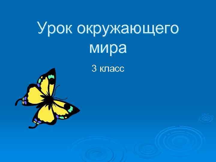Урок окружающего мира 3 класс Урок окружающего мира 3 класс