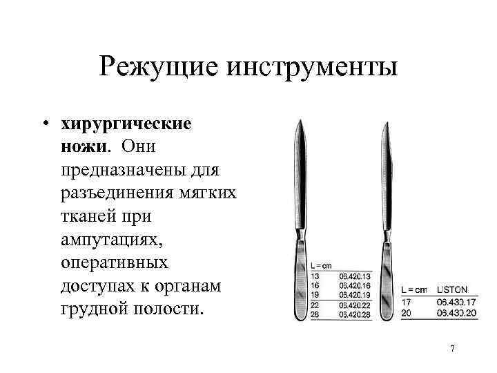 Инструменты для разъединения тканей