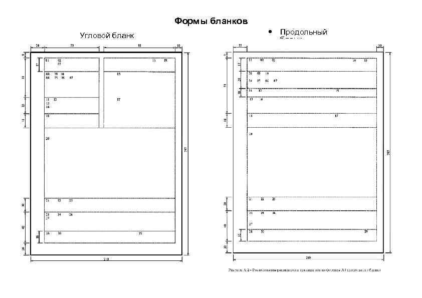     Формы бланков Угловой бланк     Продольный 