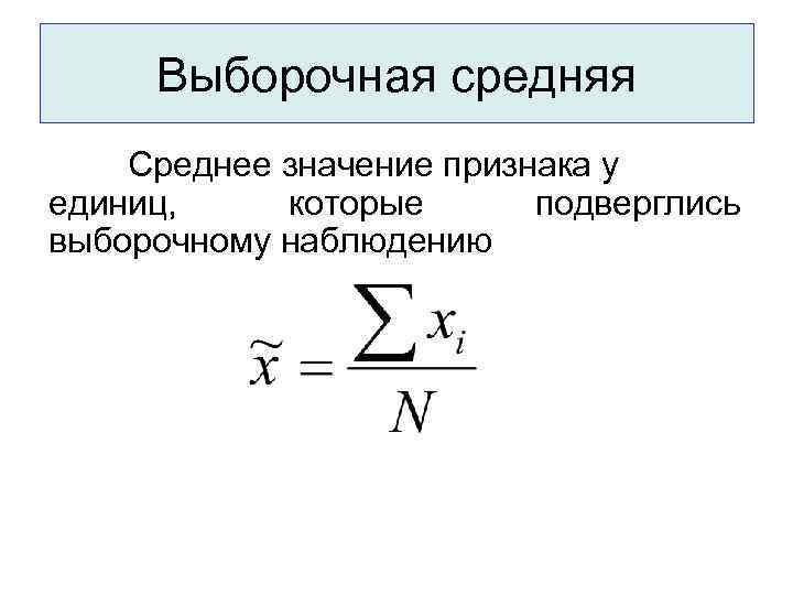 Выборочная карта это