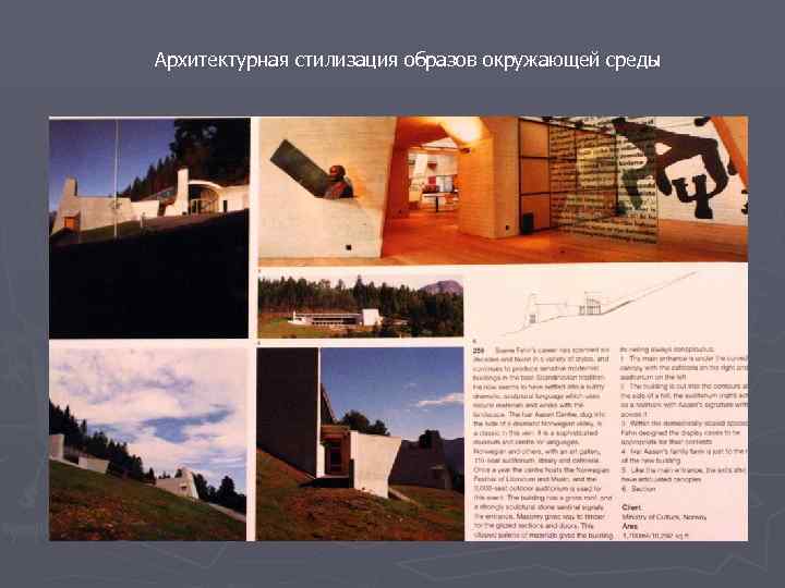 Архитектурная стилизация образов окружающей среды 