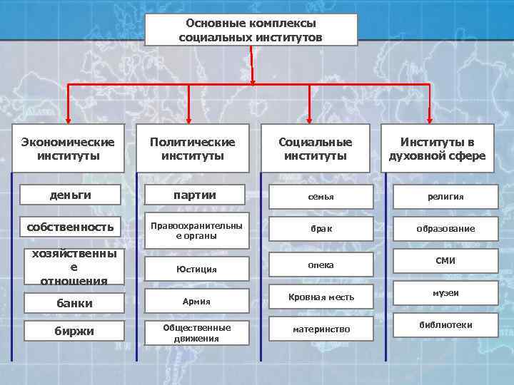 Виды институтов