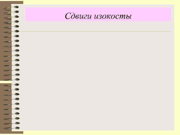 Сдвиги изокосты 