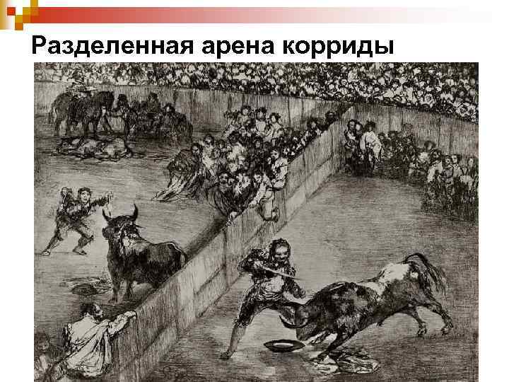 Разделенная арена корриды 