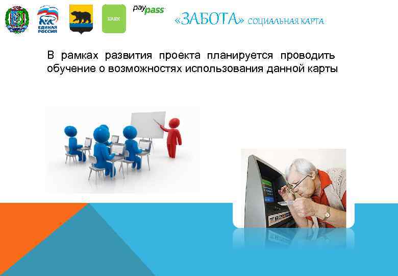    БАНК    «ЗАБОТА» СОЦИАЛЬНАЯ КАРТА В рамках развития проекта