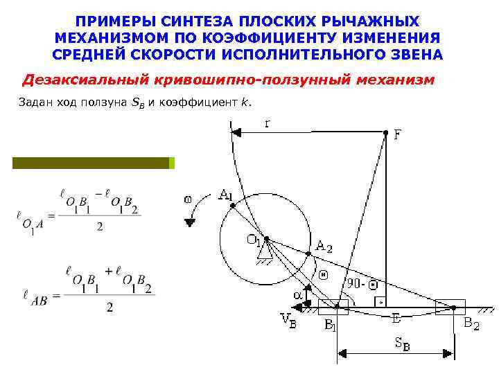 Расчет скоростей звеньев и точек звеньев методом планов на примере кривошипно ползунного механизма