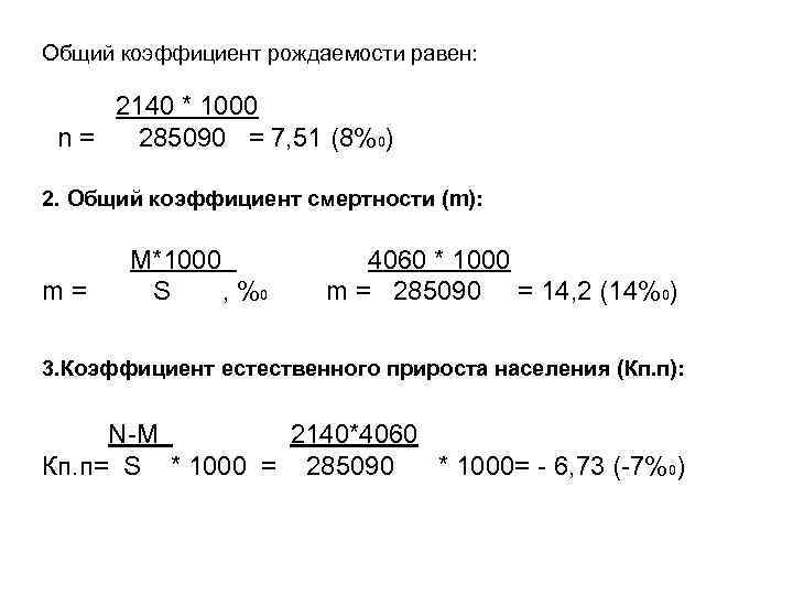 Общий коэффициент рождаемости