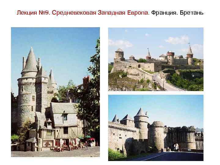 Лекция № 9. Средневековая Западная Европа. Франция. Бретань 
